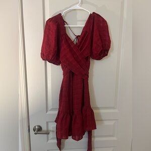 Lulus Red Wrap Dress